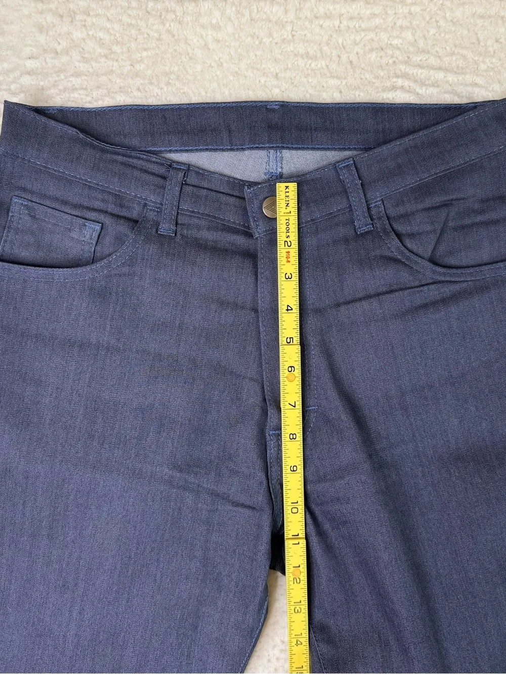 Blue Delta Raw Denim Custom Made USA Jeans Zip Fly Men's Size 31x28